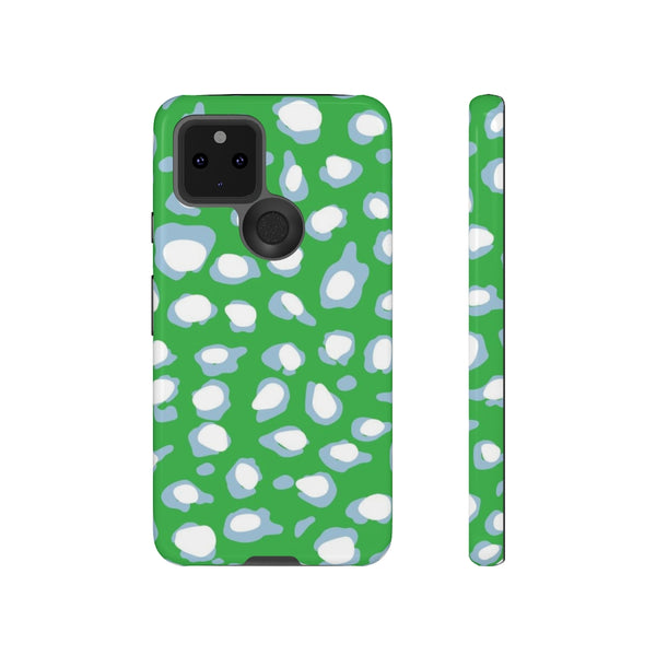 TOUGH Cases Pretty Printing X Beautycounter Limited Edition Case Preppy Leopard Spots Green