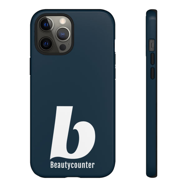 TOUGH Version Pretty Printing X Beautycounter Limited Edition Case Navy with White logo