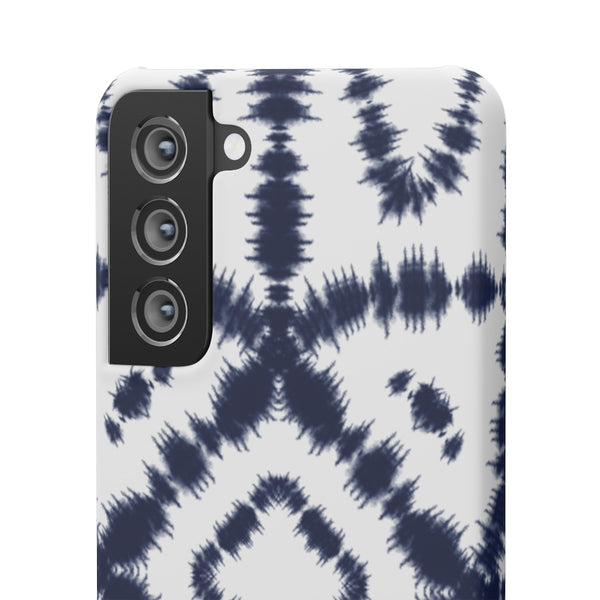 Shibori Navy + White Phone Case