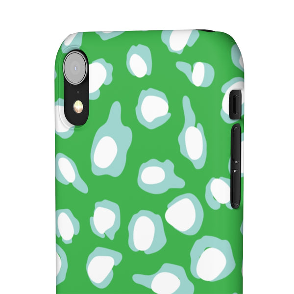 Chic Spots Green + Aqua Phone Case