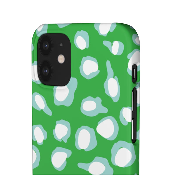 Chic Spots Green + Aqua Phone Case