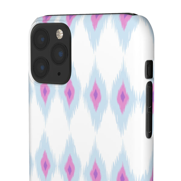 Chic Ikat Aqua + Pink Phone Case