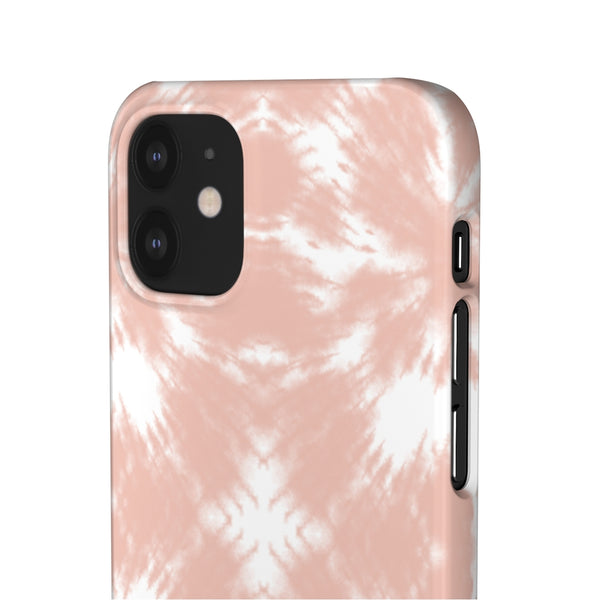 Tie Dye Shibori Blush + White Phone Case