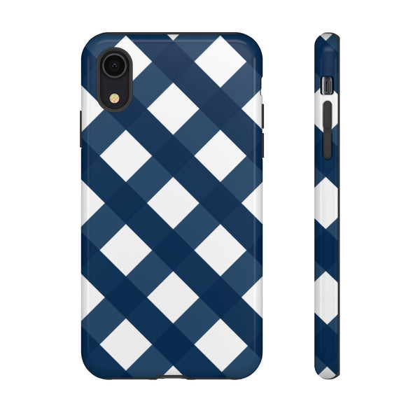 TOUGH Cases Pretty Printing X Beautycounter Limited Edition Case Gingham Plaid Navy