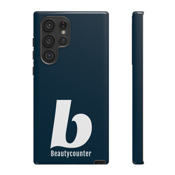 TOUGH Version Pretty Printing X Beautycounter Limited Edition Case Navy with White logo