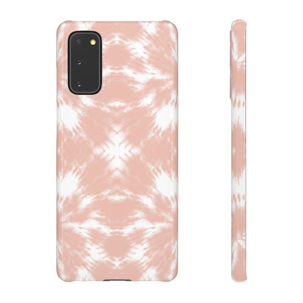 Tie Dye Shibori Blush + White Phone Case