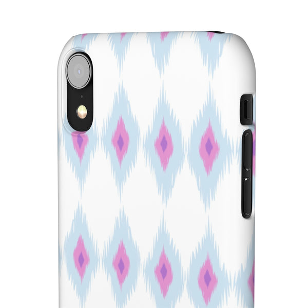 Chic Ikat Aqua + Pink Phone Case