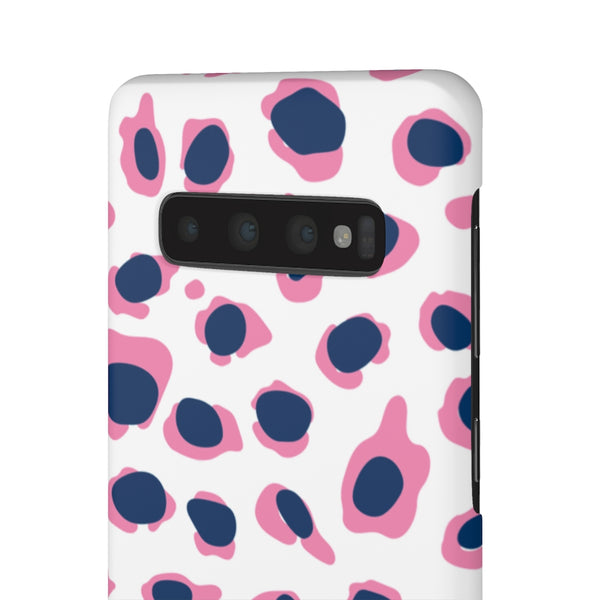 SLEEK Version Pretty Printing X Beautycounter Phone Case Preppy Leopard Navy + Pink Spots