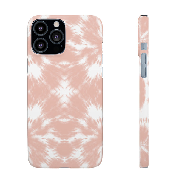 Tie Dye Shibori Blush + White Phone Case