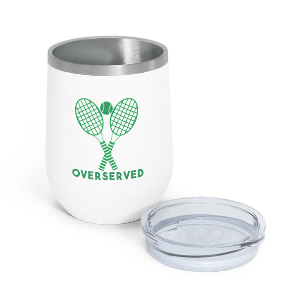 Overserved Cold or Hot Wine, Cocktail Tumbler - perfect for Tennis Players, Captains, Country Club