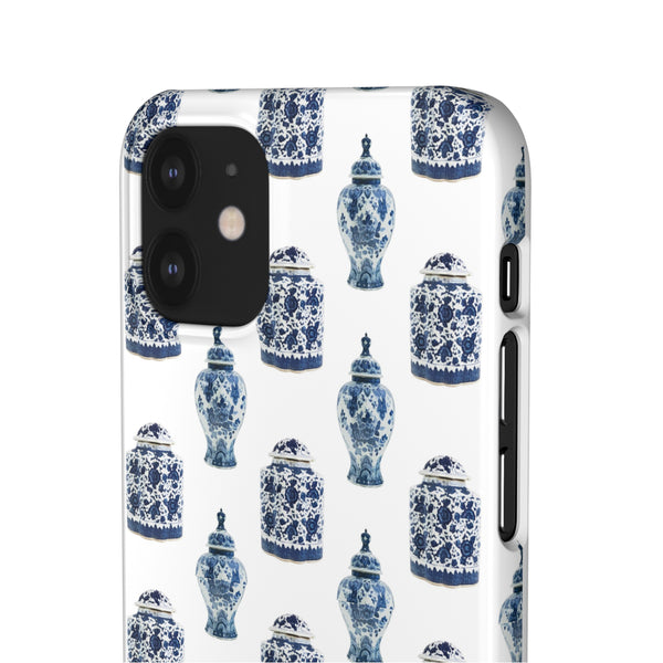 Chinoiserie Chic Blue and White Vase Preppy Phone Case