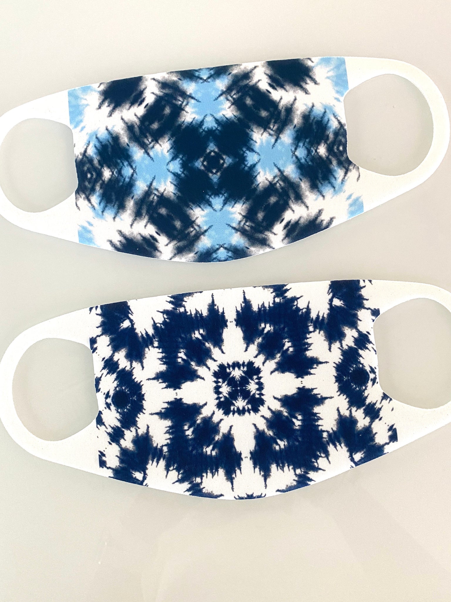 FACE MASK QUICK SHIP - Two Pack - Tie Dye Blues