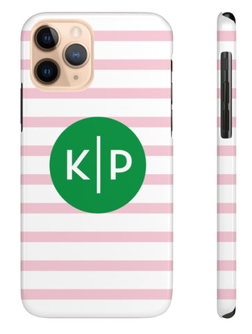 Phone Case - Preppy Stripes Pink